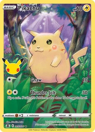 Celebrations Pikachu 005/025 25th Anniversary
